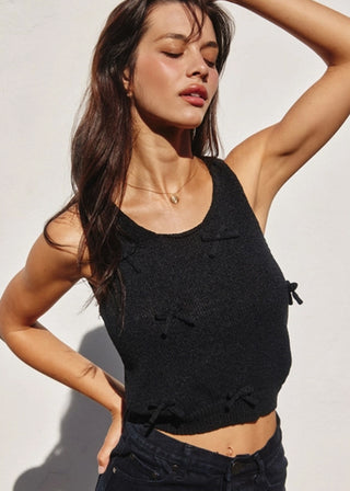 Dress Forum Bow Tie Sleeveless Knitted Top