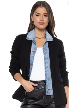 Blue Revival Helen Double Breasted Blazer w/ Denim