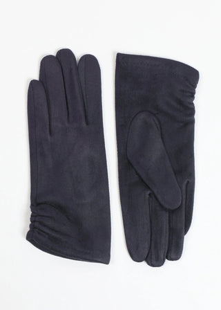 Pia Rossini Laura Faux Suede Gloves with Ruched Cuffs