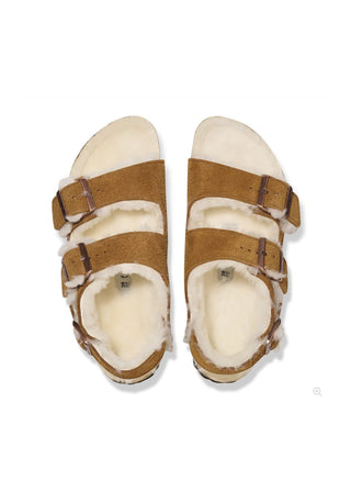 Birkenstock Milano Suede Shearling Sandal - FS