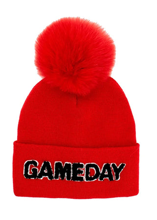 Mitchie’s Game Day Beanie w/ Fox Fur Pom Pom