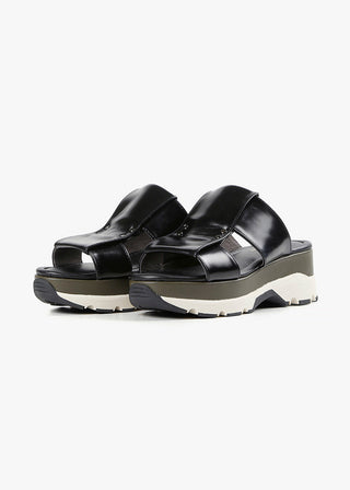 All Black Footwear Banded Flex Mule