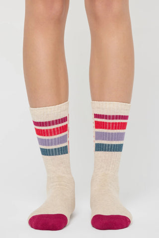 Spiritual Gangster Stripe Crew Sock