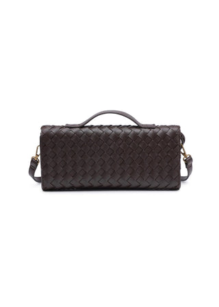 Urban Expressions Ada Top Handle Woven East West Clutch Crossbody