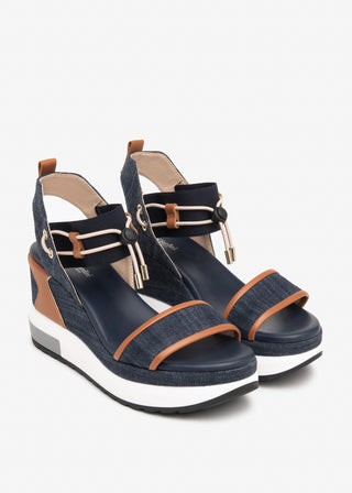 NeroGiardini Bungee Platform Wedge Sandal